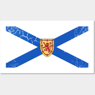 Nova Scotia Flag Canada Vintage Fade Posters and Art